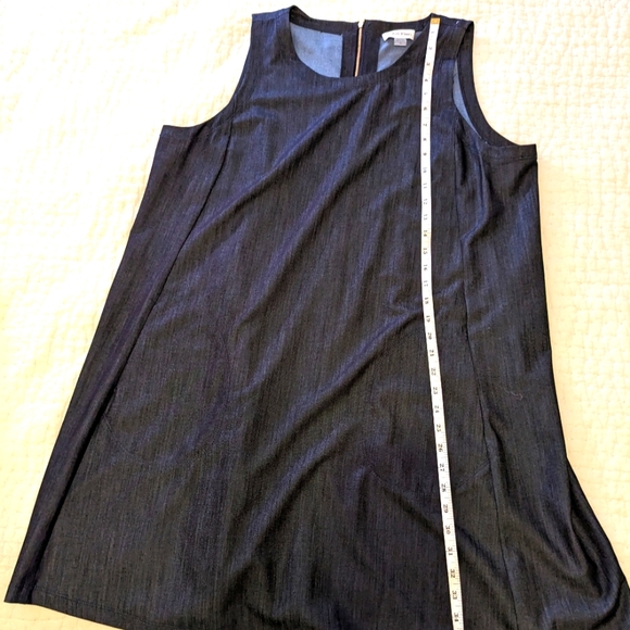 Calvin Klein Dresses & Skirts - Calvin Klein Sleeveless Lightweight Denim Midi Dress with Pockets!!! Size 14